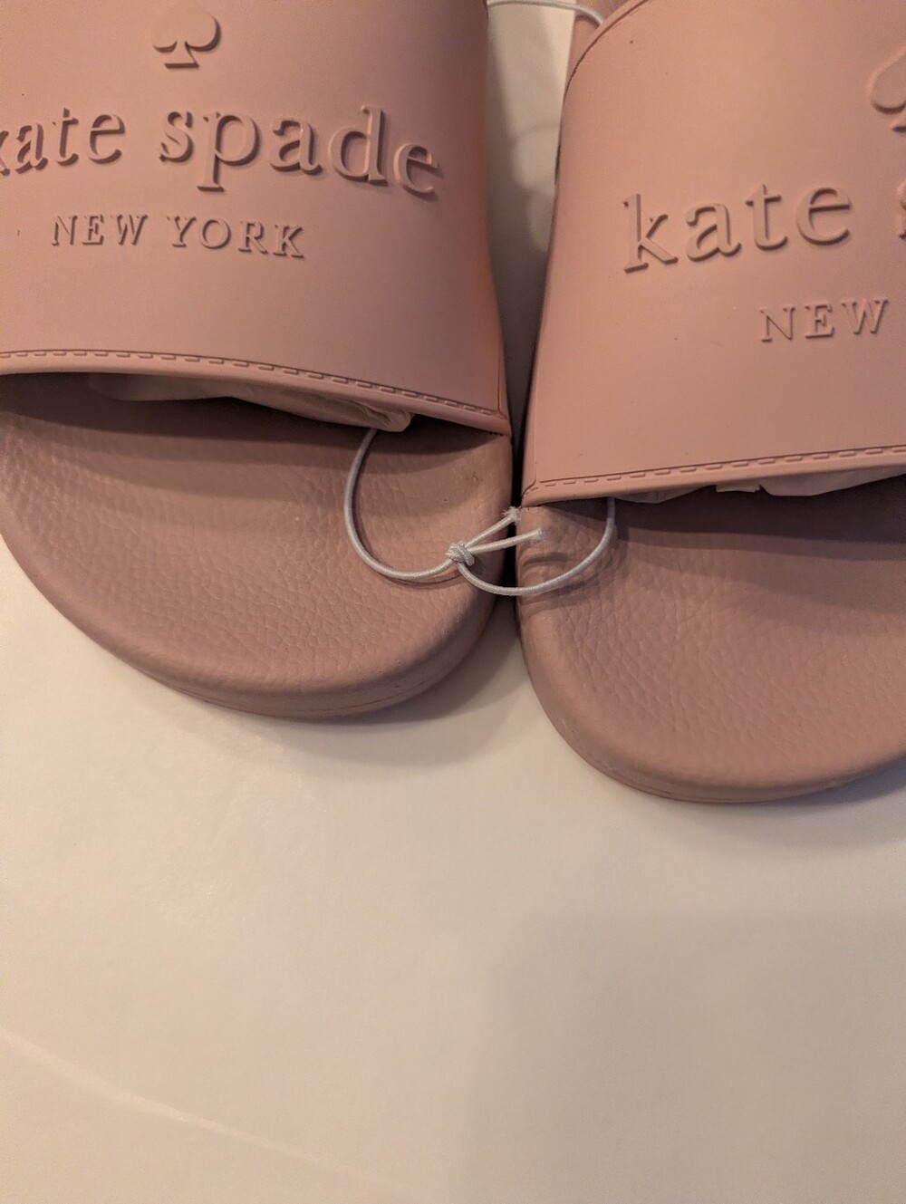 Kate Spade Rosy Dawn Pink Sunny Logo Slide Sandals Size 8 New - Picture 5 of 11